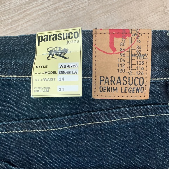 Parasuco Jeans Size 34 X 34 Indigo Mens - Picture 7 of 10